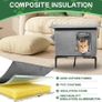 Outdoor Cat House Weatherproof with Aluminum Film Insulation, Large Feral Cat Shelter for Winter, Collapsible with Door, Easy to Assemble (Dark Grey) Image 4