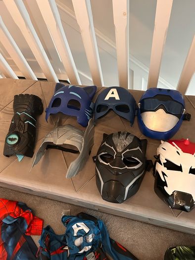 Costumes - Avengers, sonic and Batman