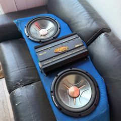 Pioneer 12 Subwoofers + Lanzar Vibe 1200W Amp