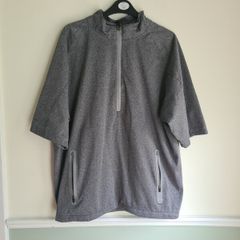 Ping Sensordry Short Sleeve Golf Top Waterproof Windproof Half Zip Jacket Size Medium Grey