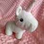 soft toy , unicorn for girl , pink and white unicorn, teddy bear, cuddly toy Image 3