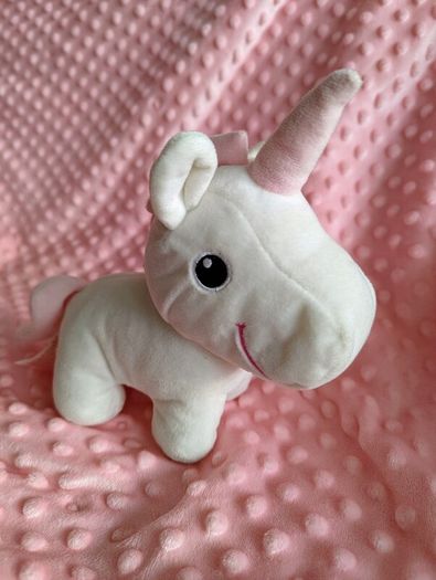 soft toy , unicorn for girl , pink and white unicorn, teddy bear, cuddly toy