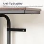 Console Table for Hallway Slim, Narrow Hallway Table, 2-Tier Industrial Sofa Table with Geometric-Styled Structure, for Living Room, Bedroom, Entryway, Foyer, Rustic Brown and Black Image 5