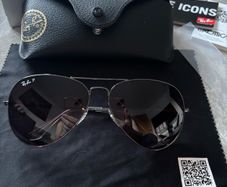 Ray Ban RB3689 Sunglasses Gunmetal Polarised 62mm