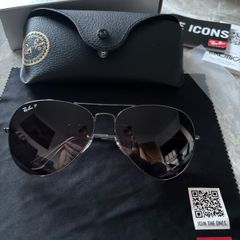 Ray Ban RB3689 Sunglasses Gunmetal Polarised 62mm