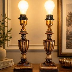wooden handmade table lamps