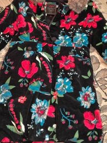Catimini Paris Floral Velvet Coat, Age 11/12, 154cms