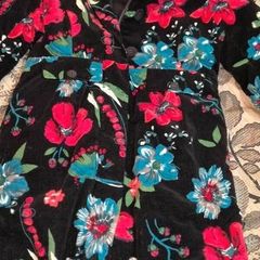 Catimini Paris Floral Velvet Coat, Age 11/12, 154cms
