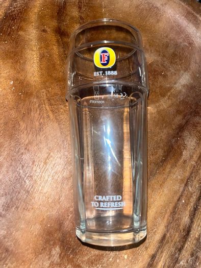 Fosters beer pint glass