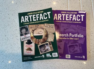 Artefact - Junior Cycle History Book . Research Portfolio & Sources and Skills book