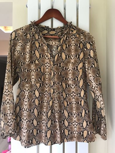 Zara snake motif blouse, size S