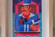 Framed Graham Knuttel "Punch at Sea" hand signed and numbered print