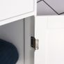 Bathroom Storage Cabinet with 3-tier Shelf Drawer Door, Floor Cabinet Free Standing Tall Slim Side Organizer Shelves, White Image 8