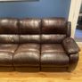 2 and 3 seater brown leather couches for sale Image 4
