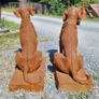 Rusty Gun Dogs Cast Iron Pair Medium CH R 1875 Image 3