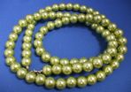 SALE!  Lime Green Faux Pearl Necklace