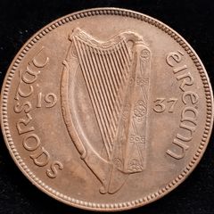 [2673] - Ireland - 1937 - 1 Penny - Irish 1d - KM.3 - High Grade