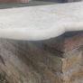 Vintage marble table top, moulded, half moon shape Image 5