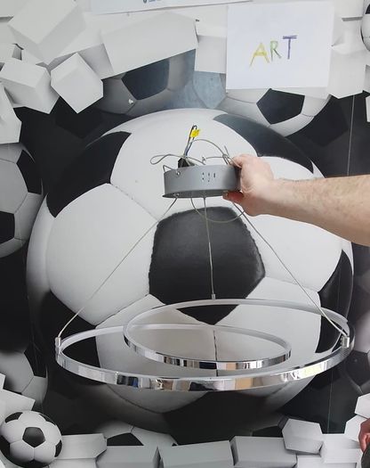 Chrome effects ceiling lamp , like new  led
