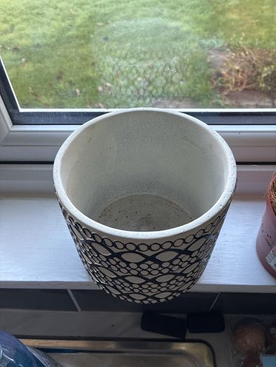 Black & White Decorative Ceramic Plant Pot