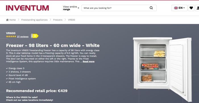 Premium Dutch Freezer 98L Like New 155 Euro