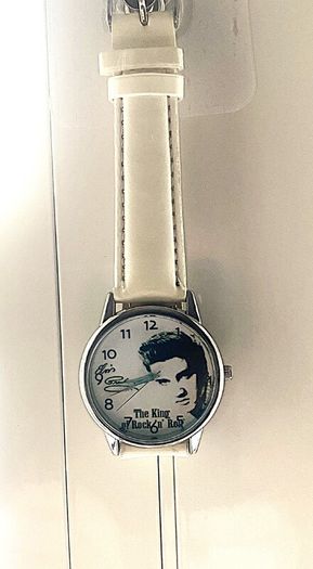 Elvis Wrist watch, White Strap