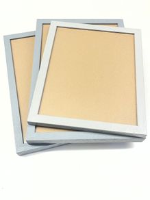 3 Grey Wooden Picture Frames