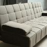 DARK GREY fabric Sofa Bed with Chaise and Cushions Image 3