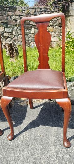 6 Hardwood Vintage Dining Chairs