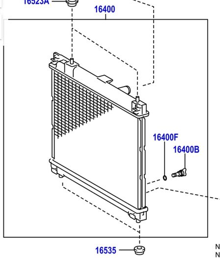 Toyota Yaris Radiator 14-18