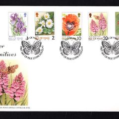 1998 Isle of Man Flower Definitive Stamps First Day Cover (FDC)