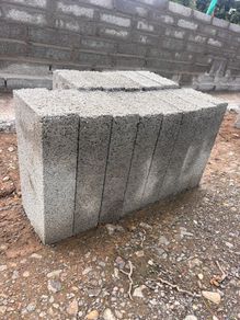 4" concrete blocks x 96 + 80 stock bricks