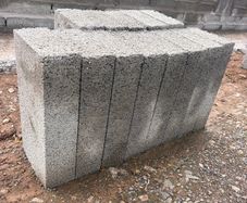 4" concrete blocks x 96 + 80 stock bricks