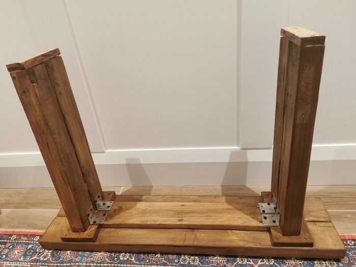 Rustic decorative wooden bench