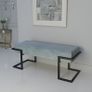 Axon Modern  Velvet Benches with Black/Gold/Silver  Metal Frame Image 5