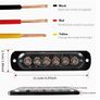 4pcs 12/24v  truck LED lights, 6SMD grille light strips, car lights, trailer lights, amber Image 2