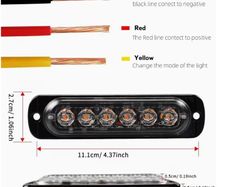 4pcs 12/24v  truck LED lights, 6SMD grille light strips, car lights, trailer lights, amber