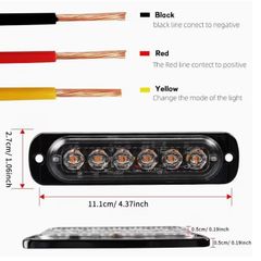 4pcs 12/24v  truck LED lights, 6SMD grille light strips, car lights, trailer lights, amber