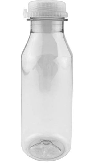 Clear Juice Bottles with Tamper Evident Lids - 20 Pack - 500 mL - 17oz Bottles Ideal for Water, Fresh Fruit Juices, Lemonade, Milk, and Other To-Go Beverages - Hand Washable and Reusable (FREE POSTAGE)