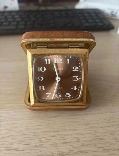 vintage german travel clock