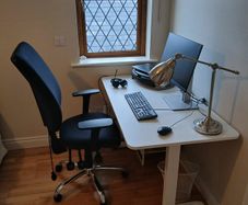 Adjustable computer table and chair