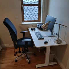 Adjustable computer table and chair