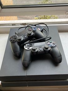 PS4 with two controllers