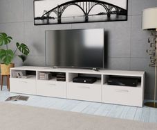 TV Cabinets 2 pcs Chipboard 95x35x36 cm White