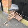 Vintage Garden Roller with Seat  Rustic  Decorative Piece Image 2