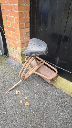 Vintage Garden Roller with Seat  Rustic  Decorative Piece