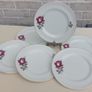 Beautiful Set of Six Large Dinner Plates by Arklow Pottery in the Very Popular and Collectable "Autumn Rose" Pattern Image 3