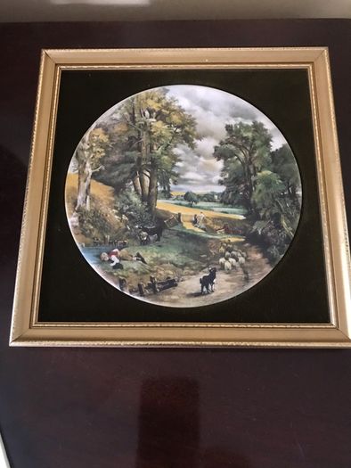 Vintage Framed Staffordshire Tile.