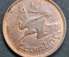 Ireland Excellent 1943 Farthing Coin