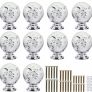 Clear Crystal Glass Drawer Knobs with Bubble Ball Cabinet Door Knobs Kitchen Cupboard Knobs Pull Handle 10 Pieces (MULTIPLE COLOURS) Image 2